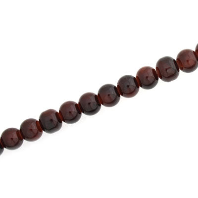 4 MM ROUND GLASS BEADS BURGUNDY - 205 PCS