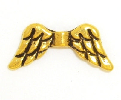 angel wings 20 mm gold - 8 pcs