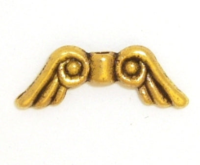 angel wings 15 mm gold - 12 pcs