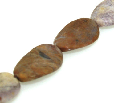 purple chalcedony 34x24 mm -12 beads