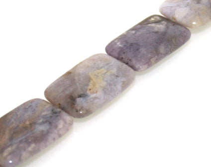 purple chalcedony 30x20 mm -14 beads