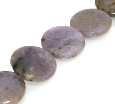 purple chalcedony 20mm 20 beads