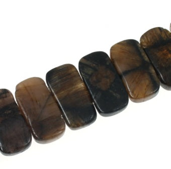 tourmaline two hole beads 20x10mm 38pcs