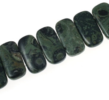 jasper two hole beads kambaba 20x10mm   38pcs