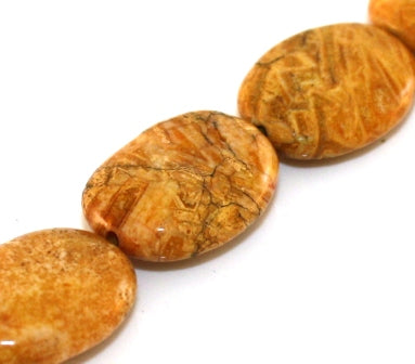 agate crazy yellow 20x15mm 19 beads