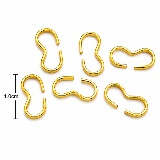 10mm Gold Chain Connectors – 100pcs