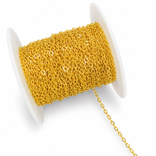2.4mm Fine Gold Chain - 10m roll