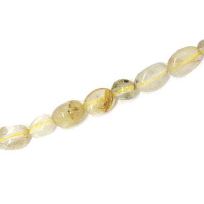 GOLD RUTILATED QUARTZ IRREGULAR APPROX 6-10 MM - APPROX - 40 PCS (40CM STRAND)