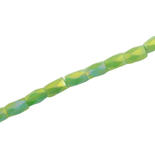 4.5 X 2.8 MM CRYSTAL BEADS GREEN - APPROX 100 PCS