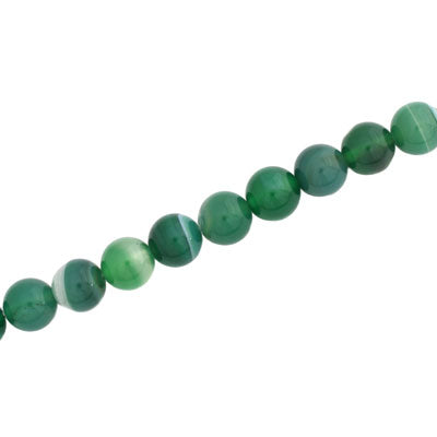 AGATE GREEN 6 MM ROUND - APPROX - 62 PCS