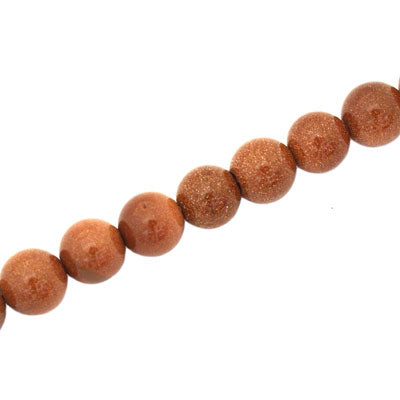 GOLDSTONE 8 MM ROUND - APPROX 50 PCS