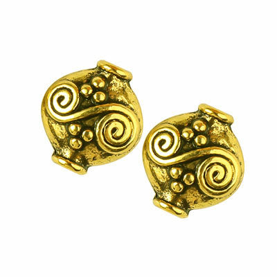 13 X 12 MM GOLD BEADS - 10 PCS