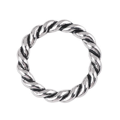 23 MM SILVER RING - 8 PCS