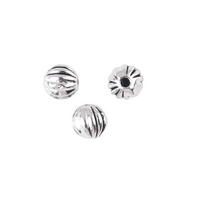 4.5 MM SILVER BEADS - APPROX 50 PCS