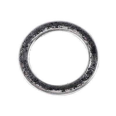 21 MM SILVER RING - 12 PCS