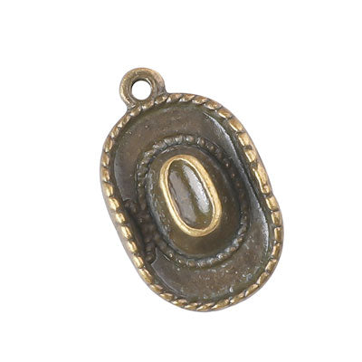 22 X 14 MM ANTIQUE HAT CHARM - 9 PCS