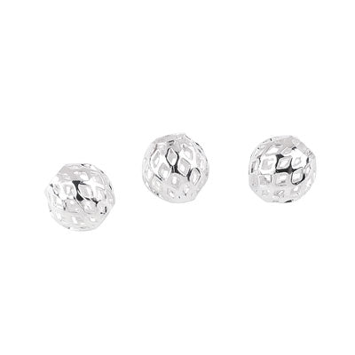 6 MM SILVER BEADS - 26 PCS