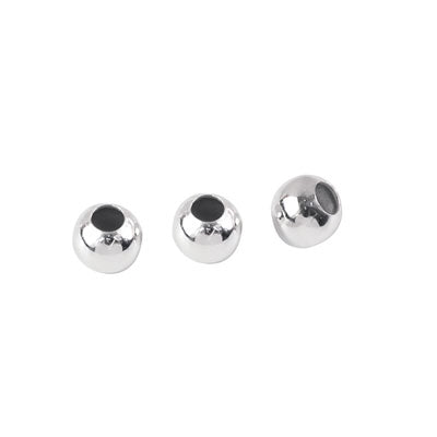 4 MM SILVER ROUND BEADS - APPROX 110 PCS