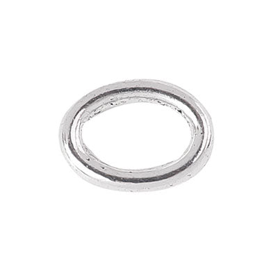 16 X 12 MM SILVER OVAL RINGS - 12 PCS