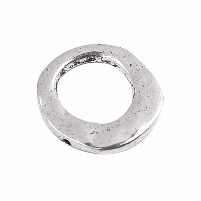 17 MM SILVER BEAD FRAMES - 10 PCS