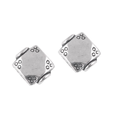 8 MM SILVER BEADS - 18 PCS