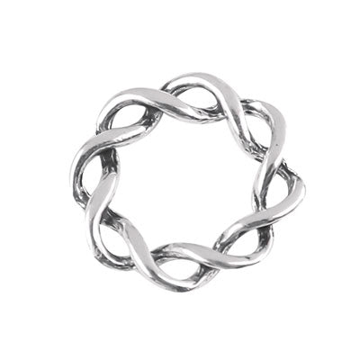 17 MM SILVER RINGS - 10 PCS