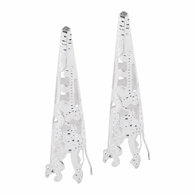 40 X 8 MM SILVER FILIGREE BEAD CAPS - 25 PCS