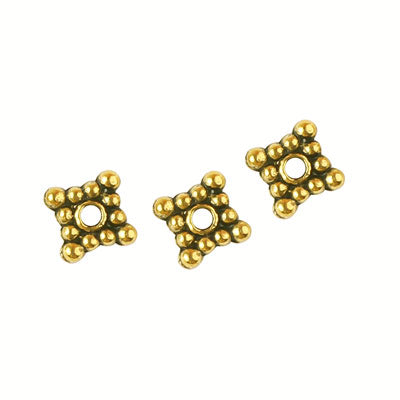 6 MM GOLD SPACER BEADS - APPROX 50 PCS