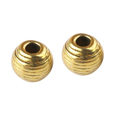 10 MM GOLD BEADS - 10 PCS