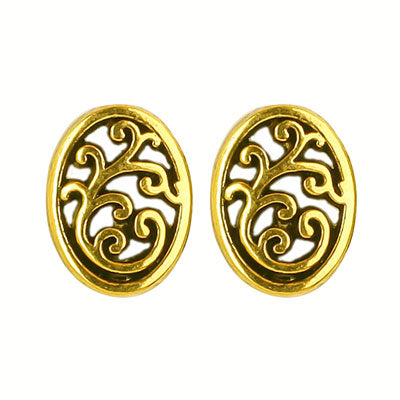 12 X 9 MM GOLD BEADS - 20 PCS