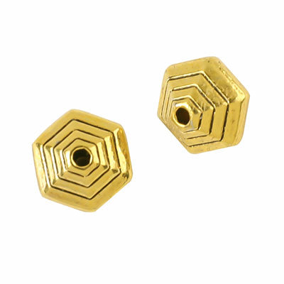 10 MM GOLD BEADS - 10 PCS