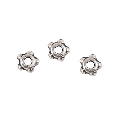4 MM SILVER BEADS - APPROX 100 PCS