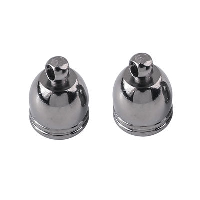 11 X 8 MM (7 MM HOLE) BLACK  END CAPS  - 20 PCS
