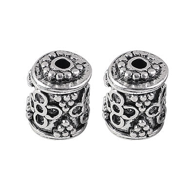 14 X 11 MM SILVER BEADS - 2 PCS