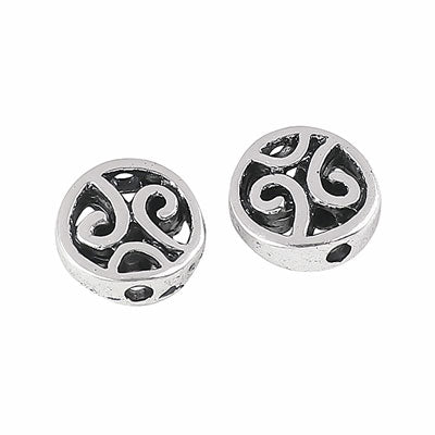 10 MM SILVER BEADS - 10 PCS