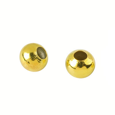 10 MM GOLD BEAD 3MM HOLE - 13/PCS