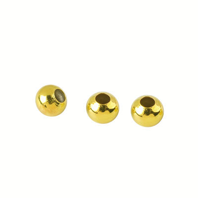 5 MM GOLD BEAD 2MM HOLE - 30/PCS