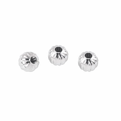 6 mm silver beads - approx 50 pcs