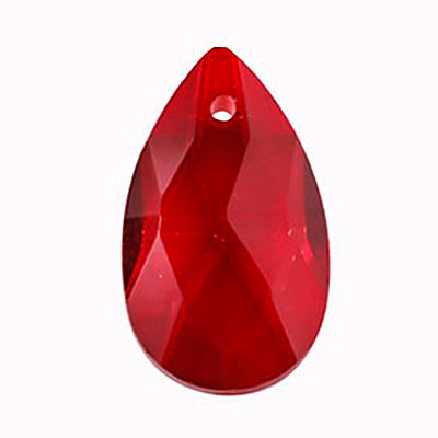 22 MM CRYSTAL TEARDROP RED - 4 PCS