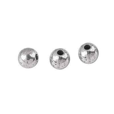 6 MM SILVER BEADS - 36 PCS