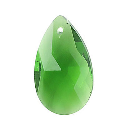 22 MM TEARDROP CRYSTAL GREEN - 4 PCS