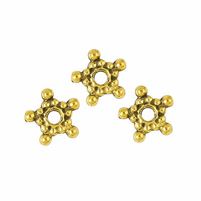 7 MM GOLD SPACER BEADS - APPROX 75 PCS