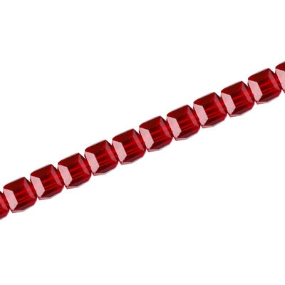 4 Mm Crystal Cube Beads Red - 100 Pcs | All About Beads