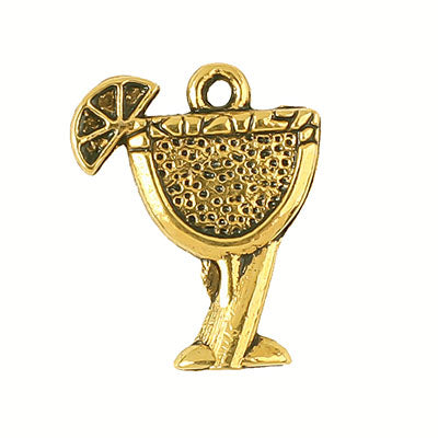 COCKTAIL CHARM 17 MM GOLD - 20 PCS