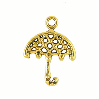 UMBRELLA CHARM 21 MM GOLD - 18 PCS