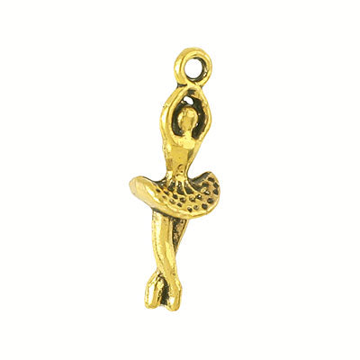 BALLERINA CHARM 23 MM GOLD - 12 PCS