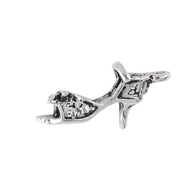HIGH HEEL CHARM 23 MM SILVER - 12 PCS
