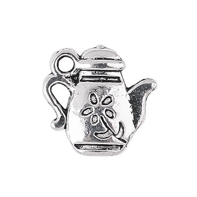 TEAPOT CHARM 13 MM SILVER - 20 PCS