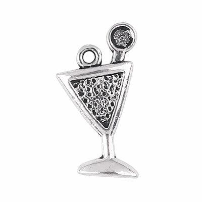 COCKTAIL CHARM 21 MM SILVER - 20 PCS