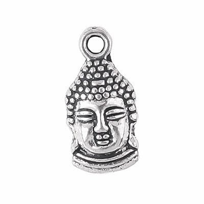 BUDDHA HEAD 16 MM SILVER - 20 PCS
